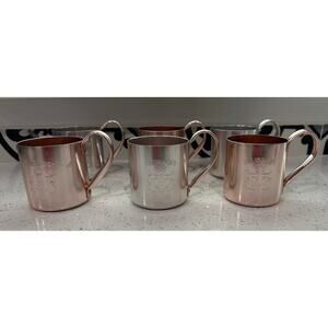 Vintage Smirnoff Mule Copper Moscow Mule Mugs - Set of 6,